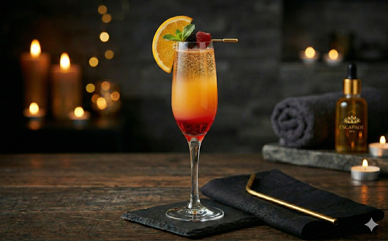 Cocktail de fruits à base d'orange, d'ananas et d'une touche de grenadine