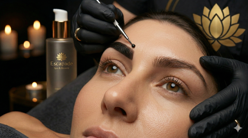 Épilation des sourcils + teinture